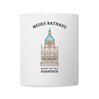 Hannover, Südseite Neues Rathaus, Wahrzeichen - Tasse - Weiß - Vorne