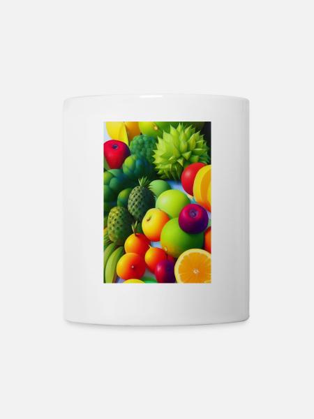 Früchte - Tasse - Weiß