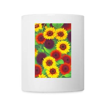 Sonnenblumen - Tasse - Weiß - Vorne