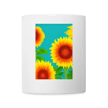 Sonnenblumen - Tasse - Weiß - Vorne