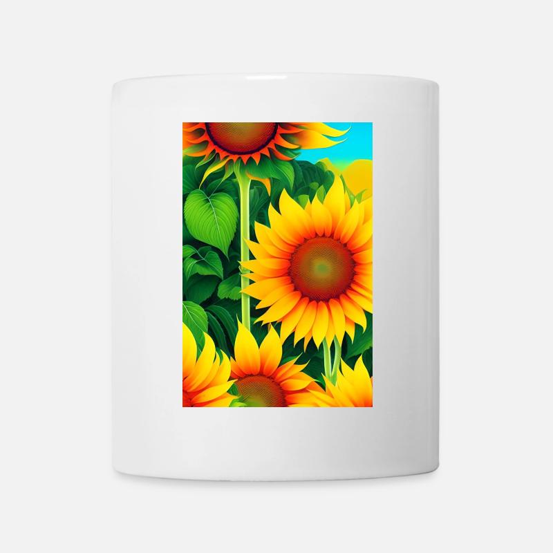Sonnenblumen - Tasse - Weiß
