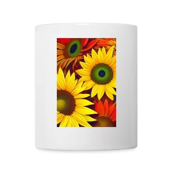 Sonnenblumen - Tasse - Weiß - Vorne