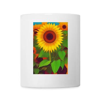 Sonnenblumen - Tasse - Weiß - Vorne