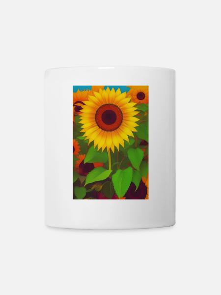 Sonnenblumen - Tasse - Weiß