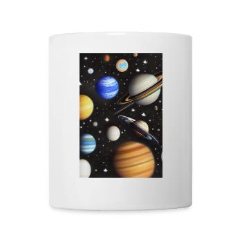 Weltall und Planeten - Tasse - Weiß - Vorne