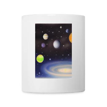 Weltall und Planeten - Tasse - Weiß - Vorne
