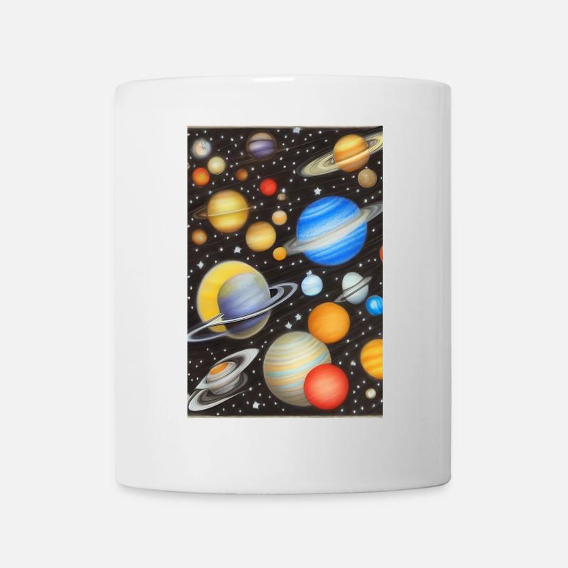 Espace et planètes - Mug blanc - blanc