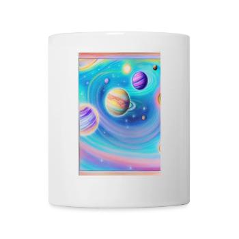 Weltall und Planeten - Tasse - Weiß - Vorne