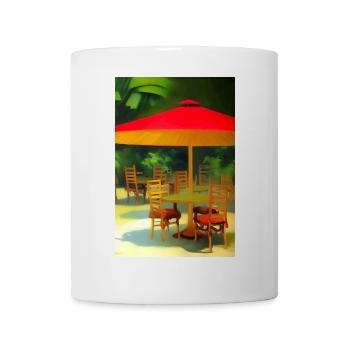 Asiatisches Cafe im Freien - Tasse - Weiß - Vorne