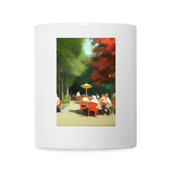 Asiatisches Cafe im Freien - Tasse - Weiß - Vorne