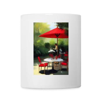 Asiatisches Cafe im Freien - Tasse - Weiß - Vorne