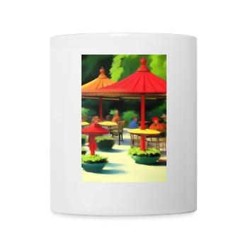 Asiatisches Cafe im Freien - Tasse - Weiß - Vorne