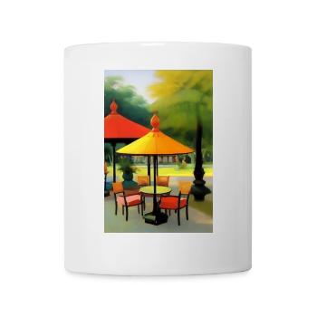 Asiatisches Cafe im Freien - Tasse - Weiß - Vorne