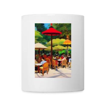 Asiatisches Cafe im Freien - Tasse - Weiß - Vorne