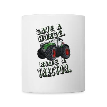 Save a horse, ride a tractor! Farm, Farmer - Mug - white - Front