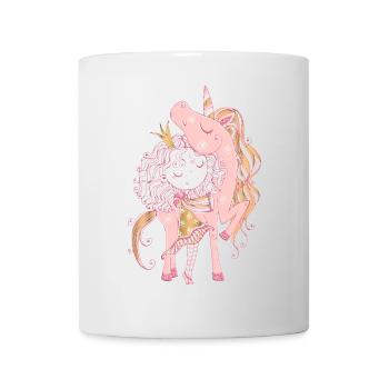 la Licorne et la Princesse : Magie et féérie - Mug blanc - blanc - Devant