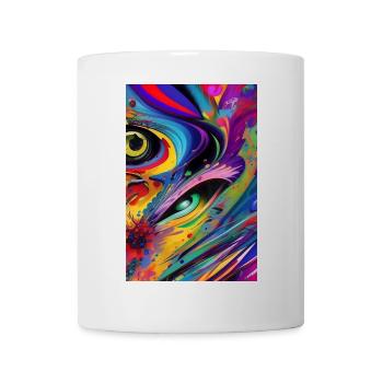 Abstrakte Kunst - Tasse - Weiß - Vorne