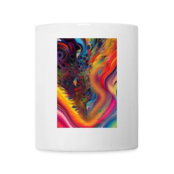 Abstrakte Kunst - Tasse - Weiß - Vorne