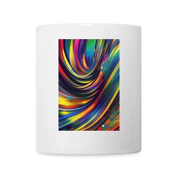 Abstrakte Kunst - Tasse - Weiß - Vorne