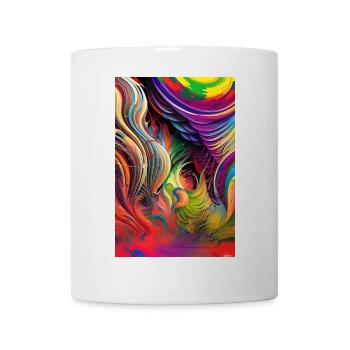 Abstrakte Kunst - Tasse - Weiß - Vorne