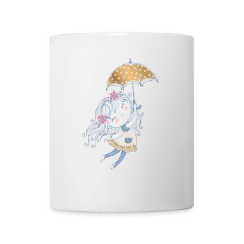 Petite fille Parapluie Magique : Envolée féerique - Mug blanc - blanc - Devant