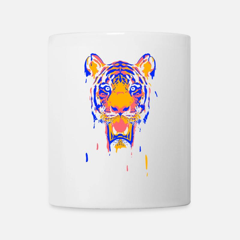 Tiger malen - Tasse - Weiß
