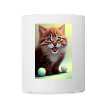 Kleine Süße Baby Katze - Tasse - Weiß - Vorne