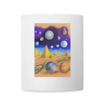 Weltall und Planeten - Tasse - Weiß - Vorne