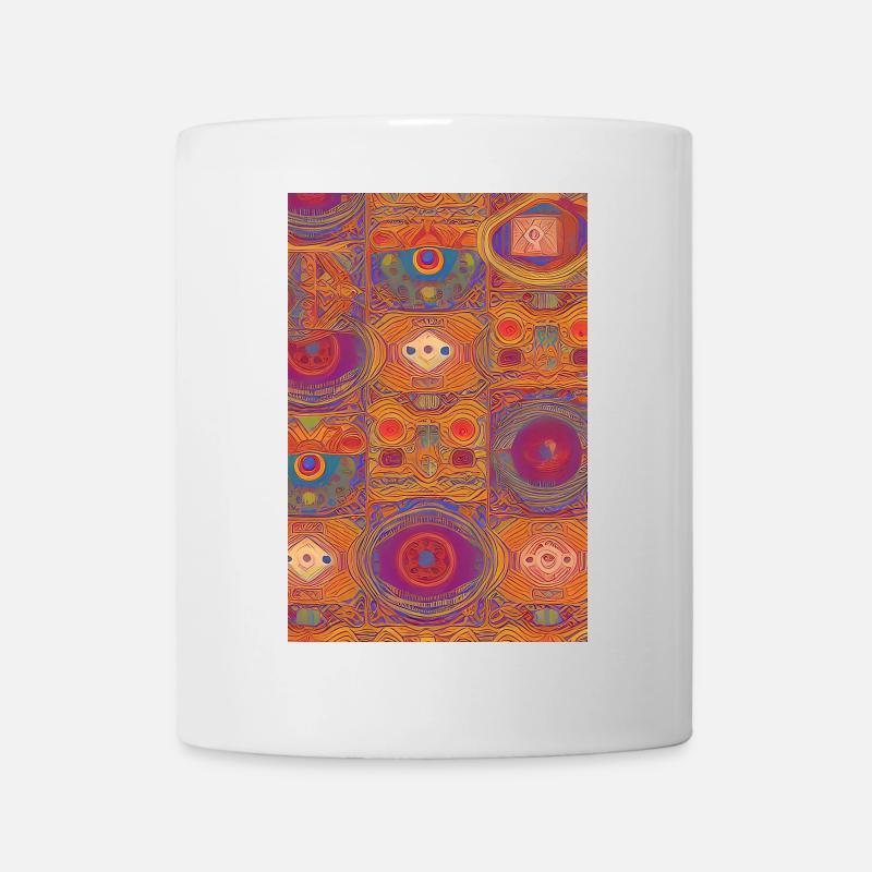 Retro Muster - Tasse - Weiß