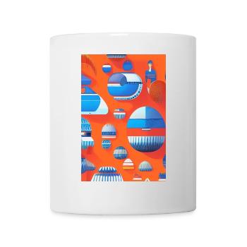 Abstrakte Kunst - Tasse - Weiß - Vorne