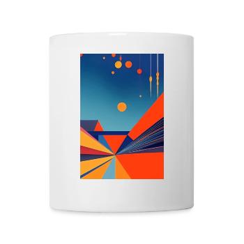 Abstrakte Kunst - Tasse - Weiß - Vorne