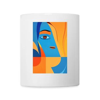 Abstrakte Kunst - Tasse - Weiß - Vorne
