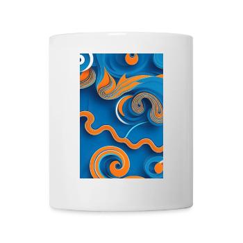 Abstrakte Kunst - Tasse - Weiß - Vorne