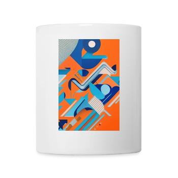 Abstrakte Kunst - Tasse - Weiß - Vorne