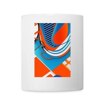 Abstrakte Kunst - Tasse - Weiß - Vorne