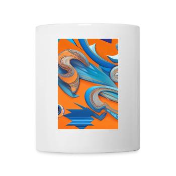 Abstrakte Kunst - Tasse - Weiß - Vorne