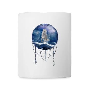 La majesté des loups avec le feu et l’eau - Mug blanc - blanc - Devant