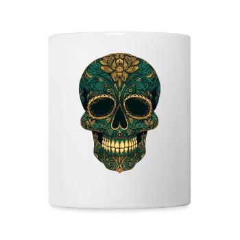 Jour des morts Sugar Skull Festival funéraire - Mug blanc - blanc - Devant