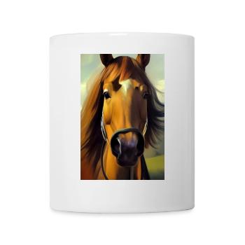 Horse's Head Oil Painting - Mug - white - Front
