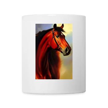 Horse's Head Oil Painting - Mug - white - Front