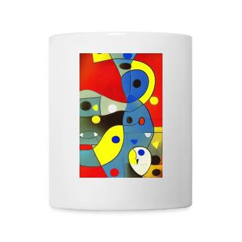 Abstrakte Kunst - Tasse - Weiß - Vorne