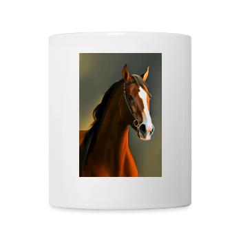 Horse's Head Oil Painting - Mug - white - Front