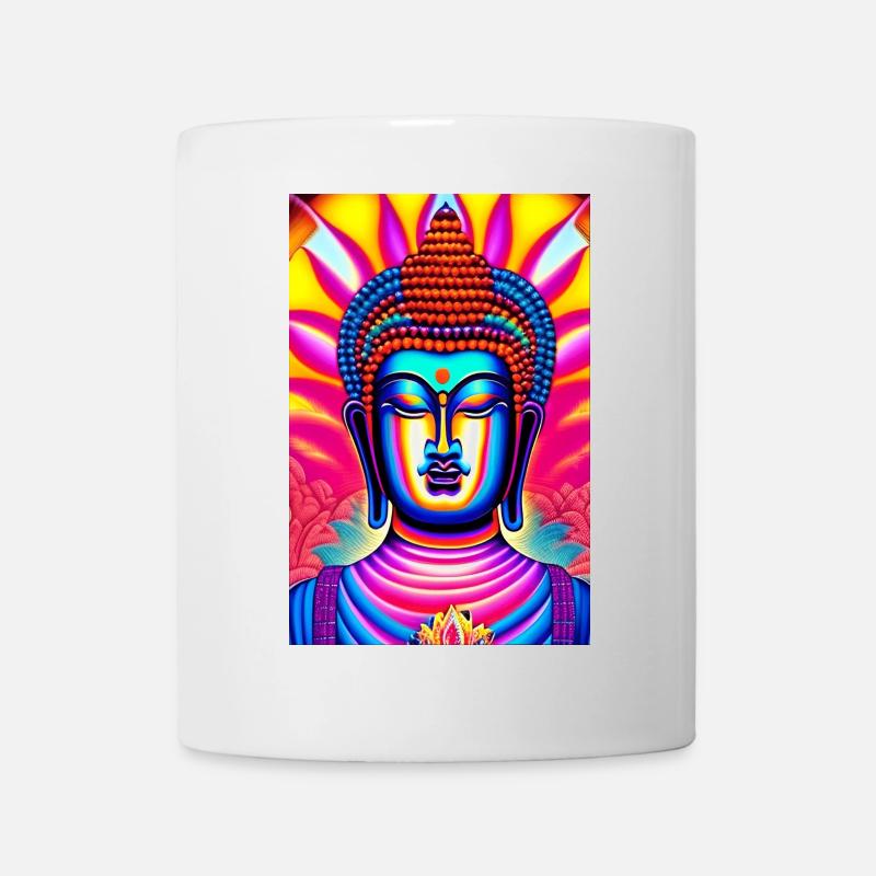 Buddha aus Metall - Tasse - Weiß