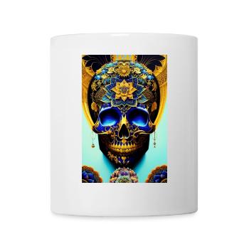 Blue skull - Mug - white - Front