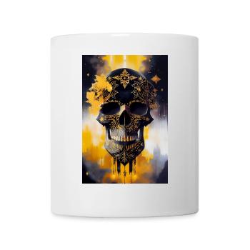 Black and gold skull 2 - Mug - white - Front