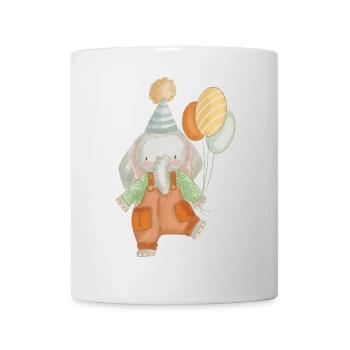 Birthday Elephant With Balloons - Mug - white - Front