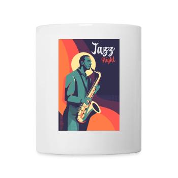 Jazz Night - Mug blanc - blanc - Devant