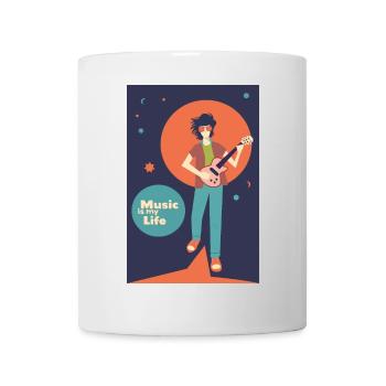 Music is my life - Mug blanc - blanc - Devant