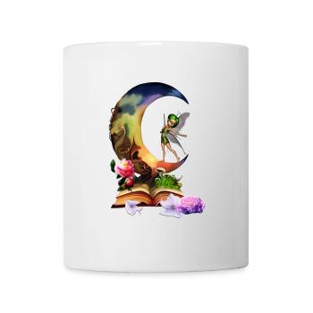 Fairy on the moon coming out of the book - Mug - white - Front