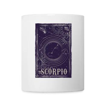 Skorpion Sternbild Nachthimmel - Tasse - Weiß - Vorne